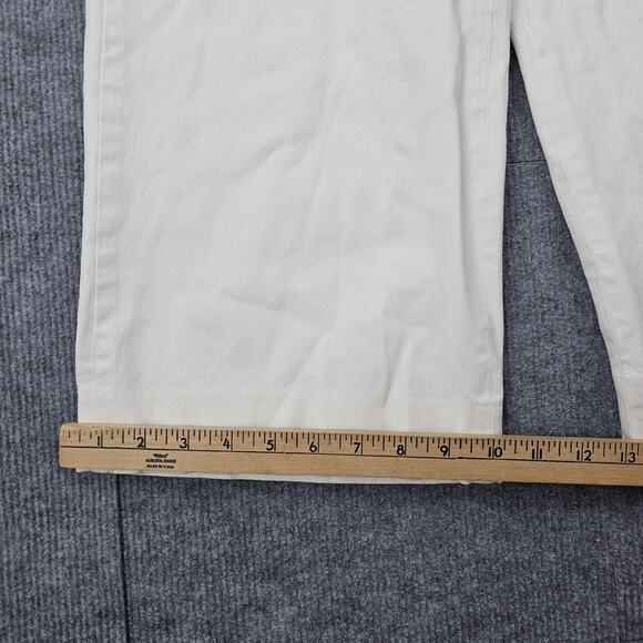 J Crew Pants Womens 2 Ivory Wide Leg High Rise Patch Pocket Preppy Nautical - Picture 2 of 7